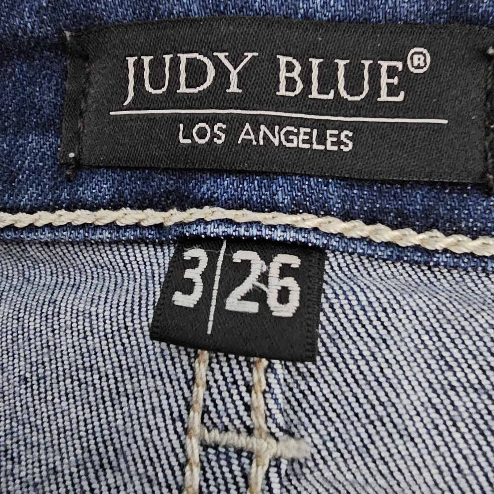 Judy Blue High-Rise Dark Wash Flare Jeans Style JB82395DK Sz 3/26 - Picture 4 of 5